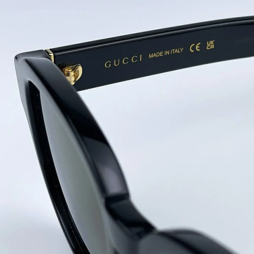 SALE! NEW Gucci GG1140SK 002 Black Green Square Unisex Sunglasses